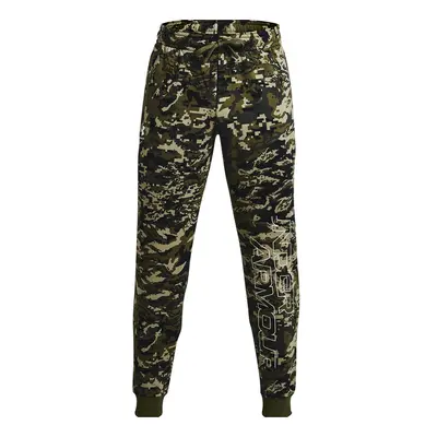 Férfi melegítőnadrág UNDER ARMOUR UA RIVAL FLC CAMO SCRIPT JGR-GRN