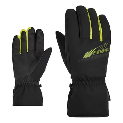 Férfi síkesztyű ZIENER GORDAN-801079-12490-black lime