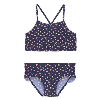 Lányok fürdőruha COLOR KIDS Bikini W. Frills, AOP, dress blues