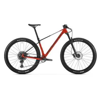 Mountain bike MONDRAKER Chrono Carbon 29, flame red vortex grey racing silver