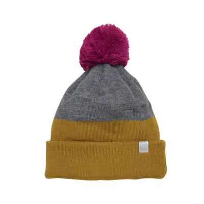 Fiú téli sapka COLOR KIDS Hat beanie, colorblock, dried tobacco