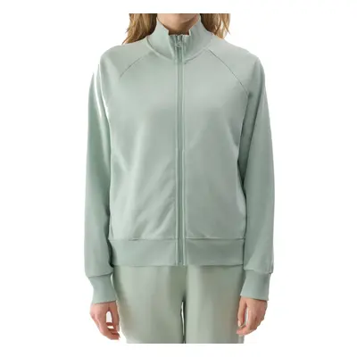 Női pulóver cipzárral 4F SWEATSHIRT-4FWSS24TSWSF1056-42S-LIGHT GREEN