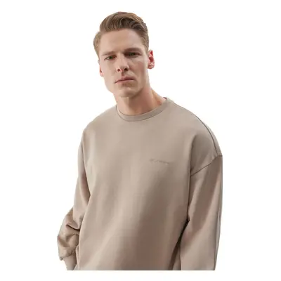 Férfi pulóver 4F SWEATSHIRT-4FWSS24TSWSM1027-83S-BEIGE