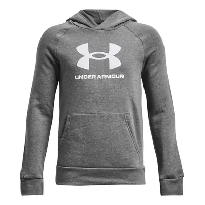 Fiú hőszigetelt kapucnis pulóver UNDER ARMOUR UA Rival Fleece BL Hoodie-GRY