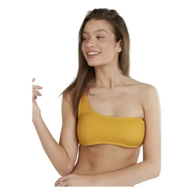 Női fürdőruha felső FUNDANGO Madison One Shoulder Top-235-dirt yellow