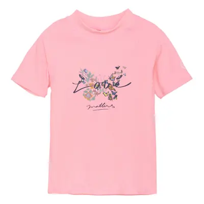 Lány úszó póló COLOR KIDS T-shirt W. Print, salmon rose