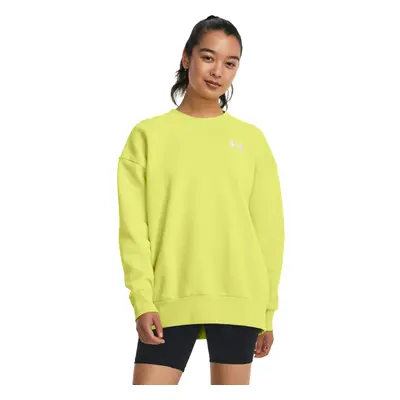 Hőszigetelt női pulóver UNDER ARMOUR Essential Fleece OS Crew-YLW