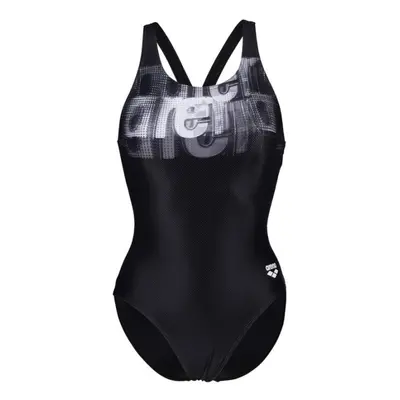 Női úszó egyrészes fürdőruha ARENA WO OVERLAP SWIMSUIT V BACK LB