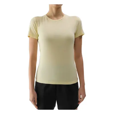 Rövid ujjú női póló 4F TSHIRT-4FWSS24TTSHF1267-73S-LIGHT LEMON