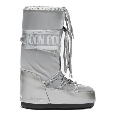 Gyermek magas téli csizma MOON BOOT ICON GLANCE, 002 silver