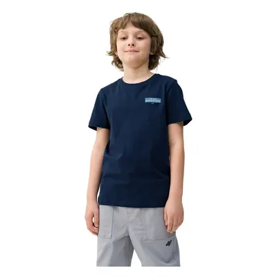 Fiú rövid ujjú turista póló 4F JUNIOR TSHIRT-4FJWSS24TTSHM1131-31S-NAVY