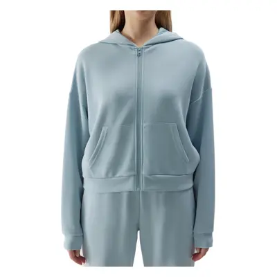 Női kapucnis pulóver 4F SWEATSHIRT-4FWSS24TSWSF1002-34S-LIGHT BLUE