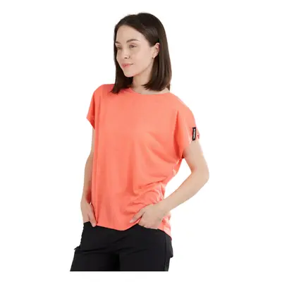 Női rövid ujjú turista póló FUNDANGO Rush T-shirt-352-coral