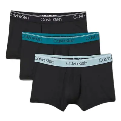 Férfi boxerek CALVIN KLEIN LOW RISE TRUNK 3PK-B- BLACK, ARONA, CHESAPEAKE BAY WB