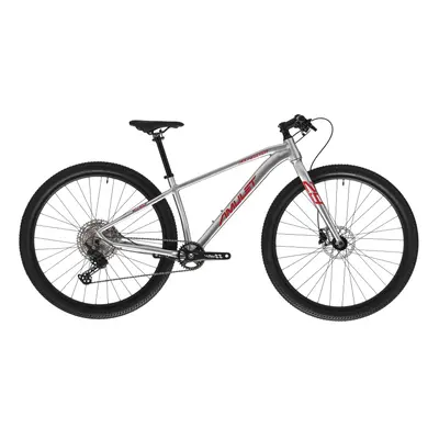 Junior mountain bike AMULET 29 Youngster 1.11 SH, alu brushed transparent red