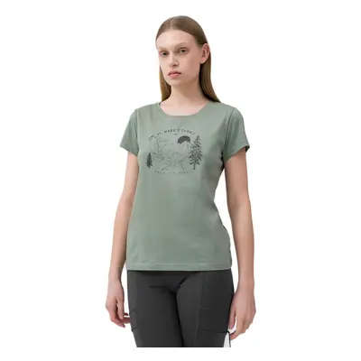 Női rövid ujjú turista póló 4F TSHIRT F273-42S-LIGHT GREEN