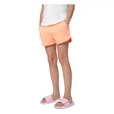 Lány tréningruha rövidnadrág 4F JUNIOR SHORTS CAS F099-64N-SALMON CORAL NEON