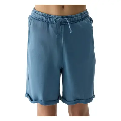 Fiú tréningruha rövidnadrág 4F JUNIOR SHORTS CAS-4FJWSS24TSHOM279-32S-DENIM