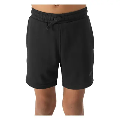 Fiú tréningruha rövidnadrág 4F JUNIOR SHORTS CAS-4FJWSS24TSHOM272-20S-DEEP BLACK