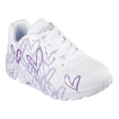 Női szabadidős lábbelik SKECHERS Uno Spread The Love white multi purple