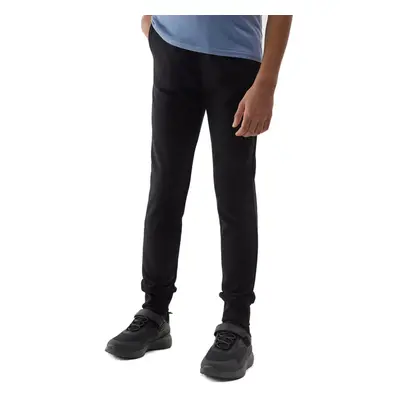 Lányok melegítőnadrágja 4F JUNIOR TROUSERS-4FJWSS24TTROF587-20S-DEEP BLACK