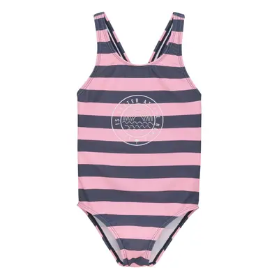 Lányok fürdőruha COLOR KIDS Swimsuit W. Chestprint, AOP, vintage indigo