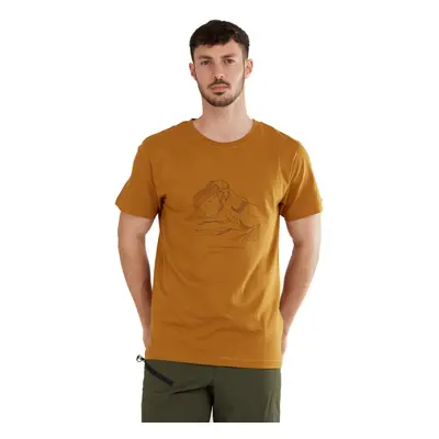 Férfi rövid ujjú turista póló FUNDANGO Legend T-shirt-240-mustard