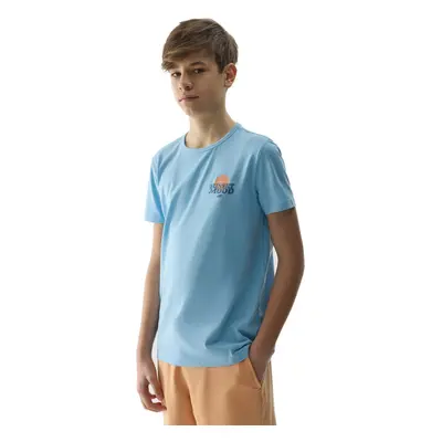 Fiú rövid ujjú póló 4F JUNIOR TSHIRT-4FJWSS24TTSHM1136-34S-LIGHT BLUE