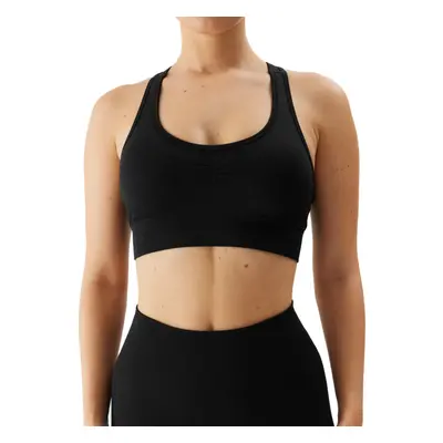 Női edző sportmelltartó 4F SPORT BRA-4FWSS24USBAF116-20S-DEEP BLACK