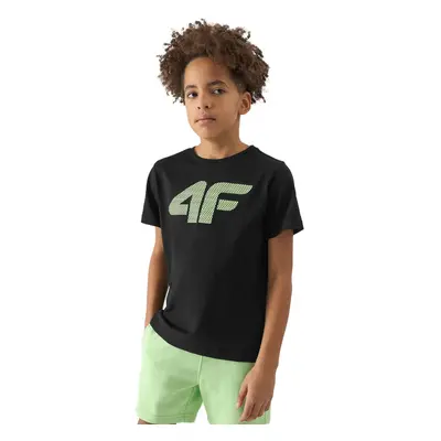 Fiú rövid ujjú póló 4F JUNIOR TSHIRT-4FJWSS24TTSHM1115-20S-DEEP BLACK