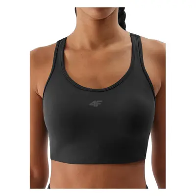 Kompressziós melltartó 4F SPORT BRA-4FWSS24USBAF117-20S-DEEP BLACK