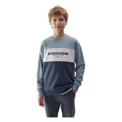 Fiú pulóver 4F JUNIOR SWEATSHIRT-4FJWSS24TSWSM0923-34S-LIGHT BLUE