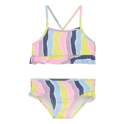 Lányok fürdőruha COLOR KIDS Bikini W. Frills, AOP, lavender mist