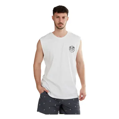 Ujj nélküli férfi póló FUNDANGO Glader Tank-T-100-white