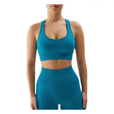 Női edző sportmelltartó 4F SPORT BRA-4FWSS24USBAF116-35S-TURQUOISE