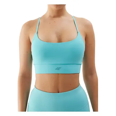 Női edző sportmelltartó 4F SPORT BRA-4FWSS24USBAF096-33S-BLUE