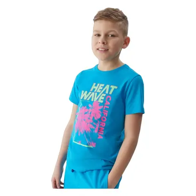 Fiú rövid ujjú póló 4F JUNIOR TSHIRT-4FJWSS24TTSHM1137-33S-BLUE