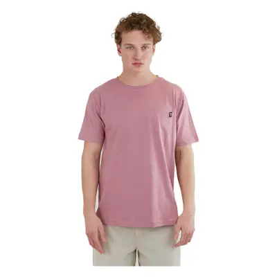 Rövid ujjú férfi póló FUNDANGO Talmer Pocket T-shirt-345-raspberry