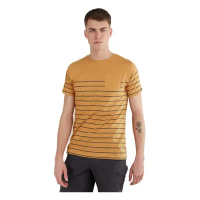 Rövid ujjú férfi póló FUNDANGO Jaggy Pocket T-shirt-614-cinnamon