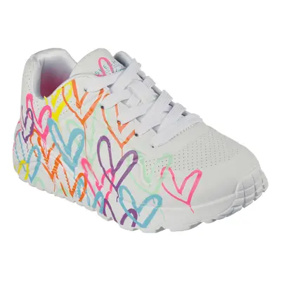 Lányok szabadidős cipők SKECHERS Uno Lite Spread The Love white