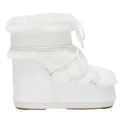 Női téli bokacsizma MOON BOOT ICON LOW FAUX FUR, 002 optical white