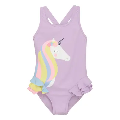 Lányok fürdőruha COLOR KIDS Swimsuit W. Application, lavender mist