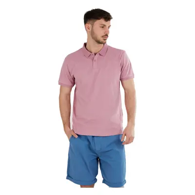 Rövid ujjú férfi póló FUNDANGO Incognito Mono Poloshirt-345-raspberry