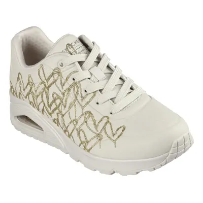 Női szabadidős lábbelik SKECHERS Uno Golden Heart natural gold