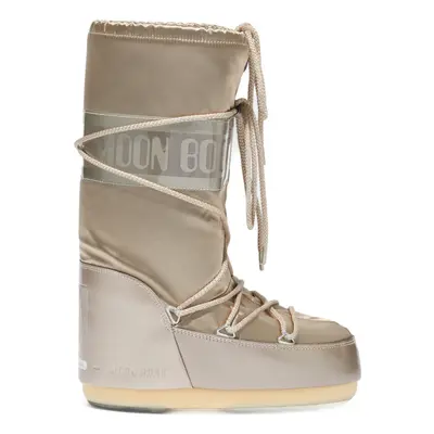 Gyermek magas téli csizma MOON BOOT ICON GLANCE, 001 platinum