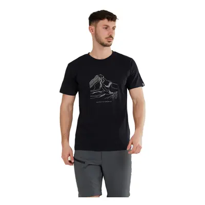 Férfi rövid ujjú turista póló FUNDANGO Legend T-shirt-890-black