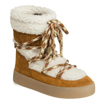 Női magas téli csizma MOON BOOT Light Low Shearling whisky off white NF