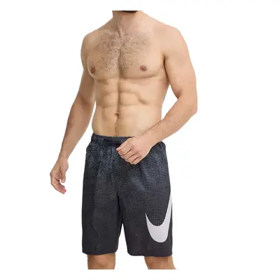 Férfi fürdőruha NIKE SWIM Grid Swoosh Breaker 9 inch-001-Black