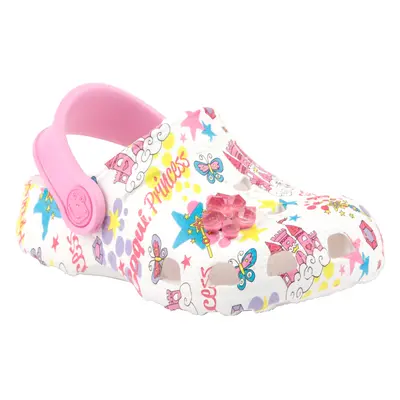 Lányok crocs (rekreációs lábbeli) COQUI Little Frog + Amulet white dark pink