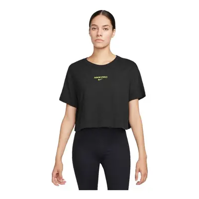 Rövid ujjú női edzőing NIKE W NK DF PRO SS CRP TEE-010 BLACK